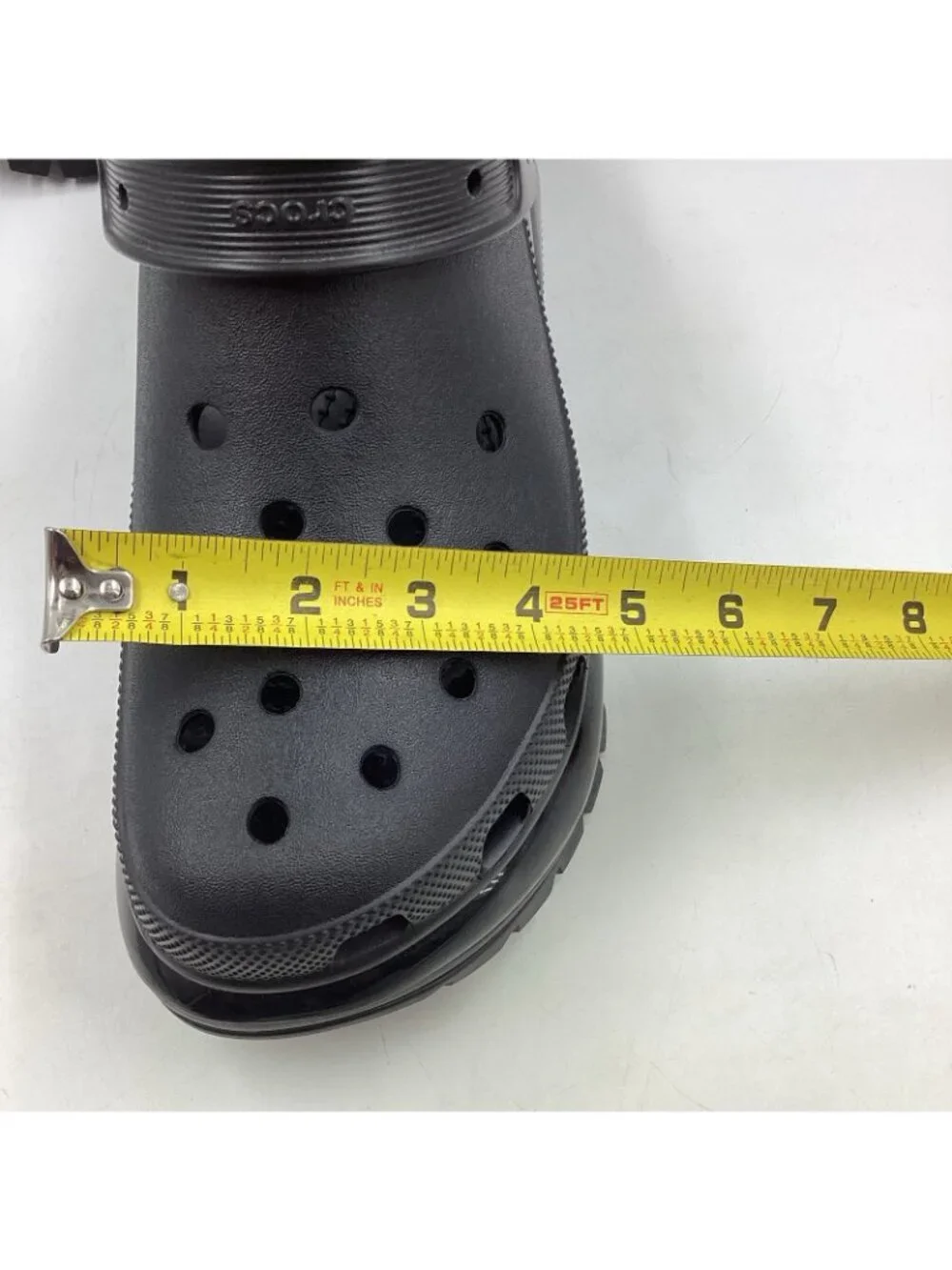 Crocs Classic Mega Crush Clogs Mens 11 Womens 12.5 Black Platform Slip On Shoes